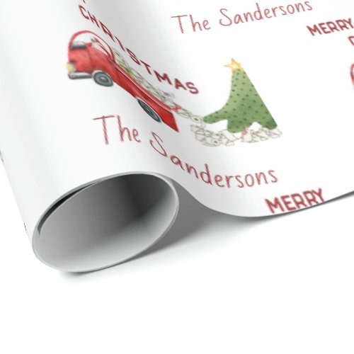  Funny Vintage Red Truck toilet paper Christmas 