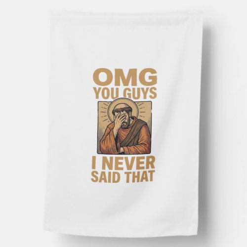 Funny Vintage Religious Facepalm Quote Shirt Desig House Flag