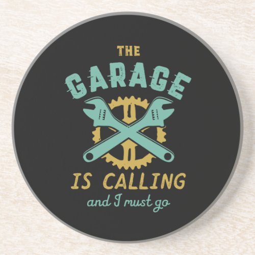 Funny Vintage Repair Mechanic Garage Is Calling Coaster