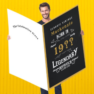 Funny Vintage Retro Birthday Add Year Name Biggest Card