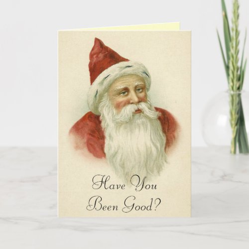 Funny Vintage Santa Christmas Card