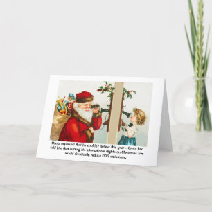 Funny Vintage Santa Eco Friendly Christmas Holiday Card