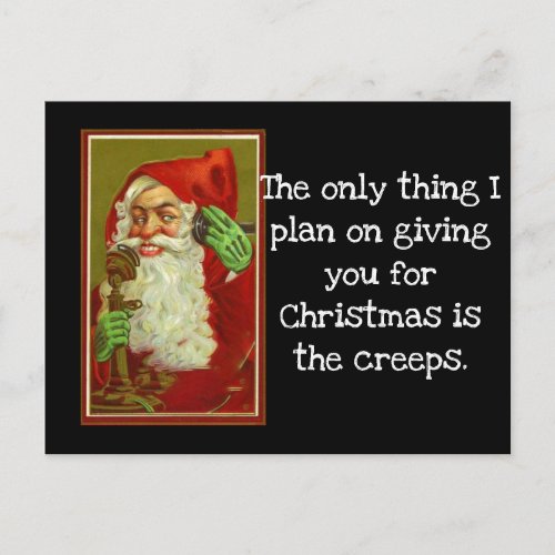 Funny Vintage Santa Holiday Postcard