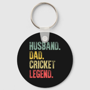Funny Vintage Shirt Husnd Dad Cricket Legend Retro Keychain