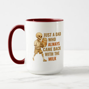Funny Vintage Skeleton Dad Milk Joke Mug