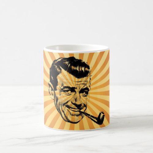 Funny vintage smoke pipe coffee mug