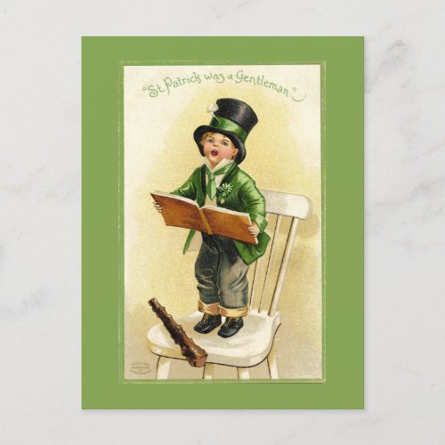 Funny Vintage St Patricks Day Holiday Postcard