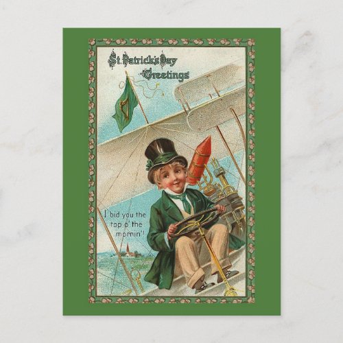 Funny Vintage St Patricks Day Holiday Postcard
