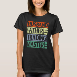 Funny Vintage Stock Market Husband Father Trading  T-Shirt