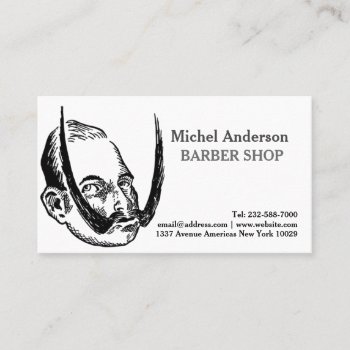 Funny Vintage Style Barber Business Card by RetroAndVintage at Zazzle