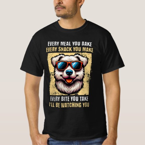 Funny vintage style dog T_ shirt