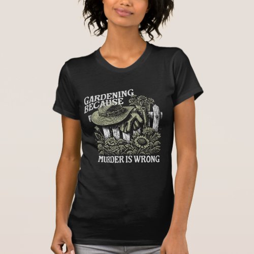 Funny vintage style gardening T_shirt