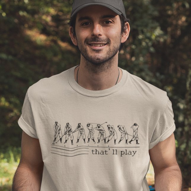 Funny Vintage Style Golf Swing Light T-Shirt (Creator Uploaded)