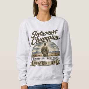 Funny vintage-style introvert design sweatshirt