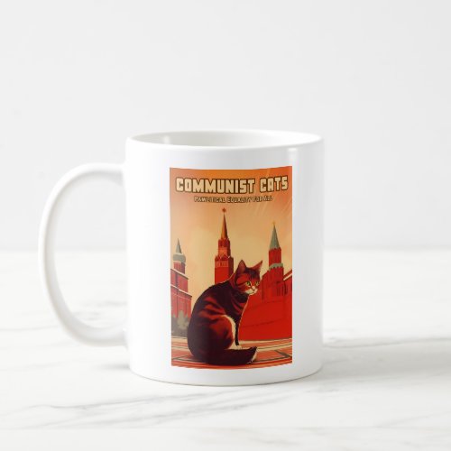 Funny Vintage Style Soviet USSR Cat Lover Humor Coffee Mug