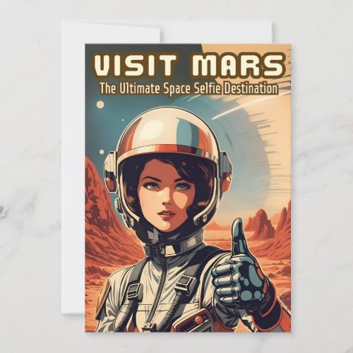Funny Vintage Style Visit Mars Tourism Humor