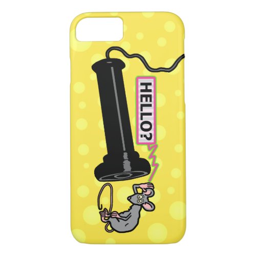 Funny Vintage Telephone and Retro Mouse Novelty iPhone 87 Case
