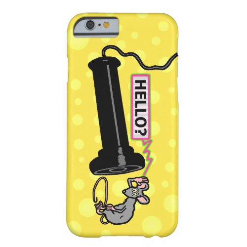 Funny Vintage Telephone and Retro Mouse Novelty Barely There iPhone 6 Case