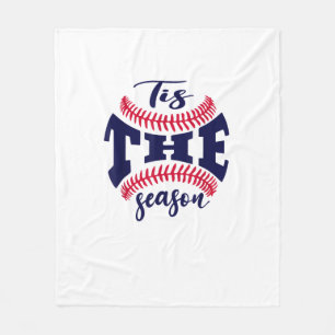 Funny Vintage Tis The Season Baseball Is My Favori Fleece Blanket