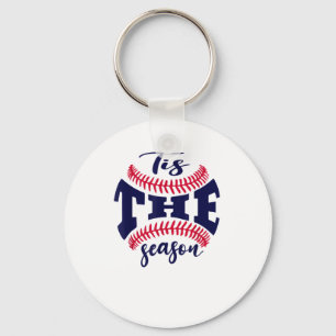 Funny Vintage Tis The Season Baseball Is My Favori Keychain