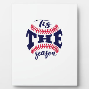 Funny Vintage Tis The Season Baseball Is My Favori Plaque