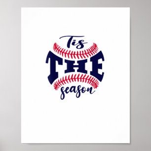 Funny Vintage Tis The Season Baseball Is My Favori Poster