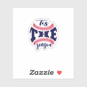 Funny Vintage Tis The Season Baseball Is My Favori Sticker