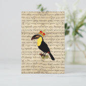 Funny vintage toucan & crown (Standing Front)