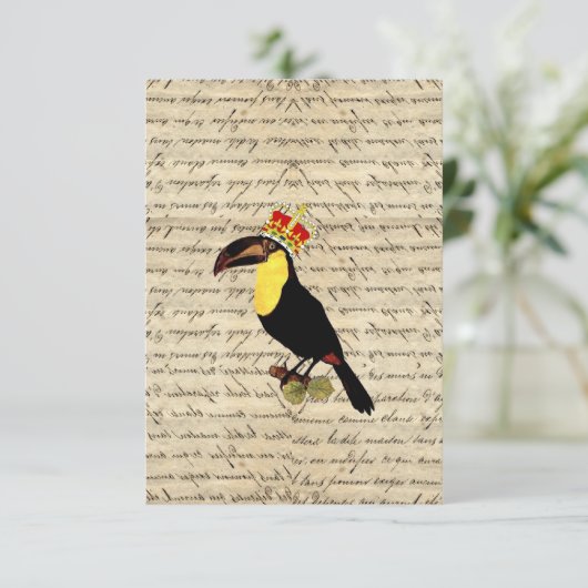 Funny vintage toucan & crown (Standing Front)