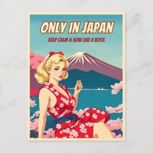 Funny Vintage Travel Japan Tourism Gaijin Humor Postcard