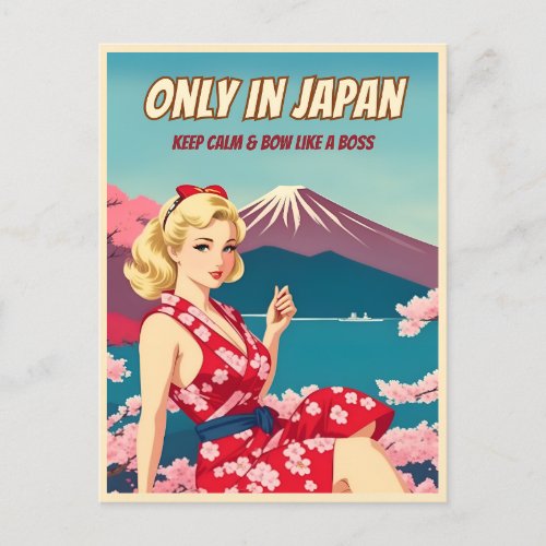 Funny Vintage Travel Japan Tourism Gaijin Humor Postcard