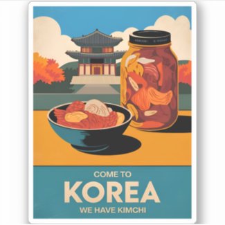 Funny Vintage Travel Korea Kimchi Humor Retro 