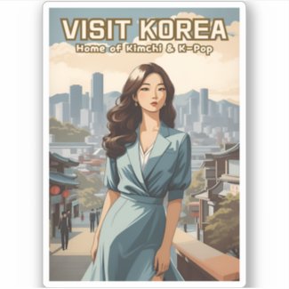 Funny Vintage Travel Korea KPop Retro Graphic