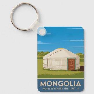 Funny Vintage Travel Mongolia Yurt Retro Style 