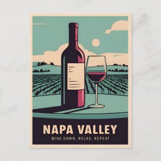 Funny Vintage Travel Napa Valley Wine Humor