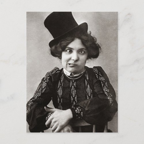 Funny Vintage Victorian Woman Making a Face Postcard