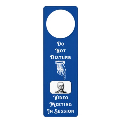 Funny Vintage Video Call Conference Meeting Door H Door Hanger