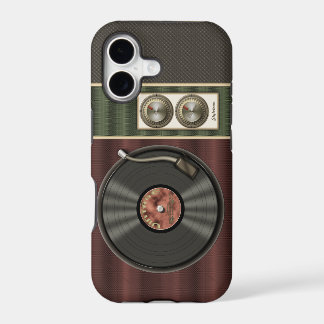 Funny Vintage Vinyl Record Player iPhone 17 Case