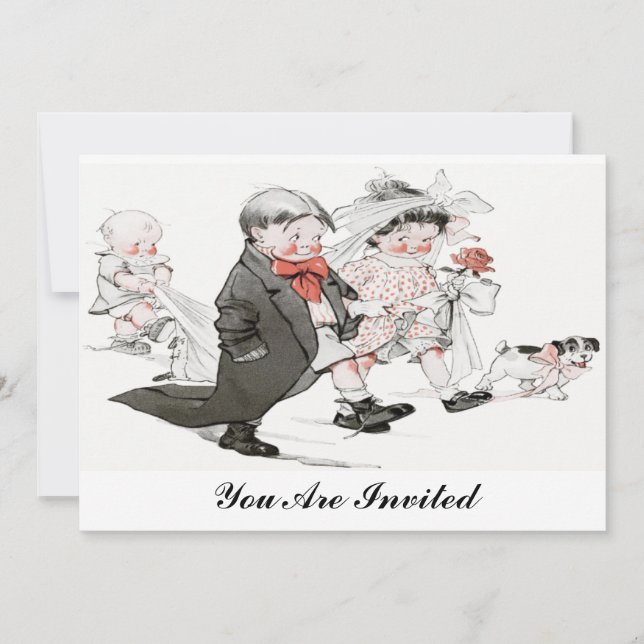 funny vintage wedding invitation (Front)