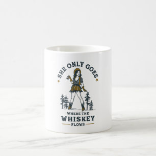 Funny Vintage Western Cowgirl Whiskey Lover Coffee Mug