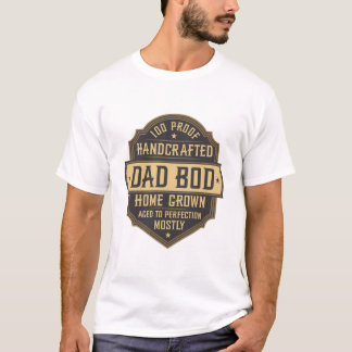 Funny Vintage Whiskey Label Dad Bod Father's Day T-Shirt
