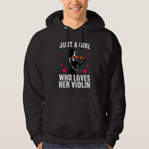 Funny Violin Art For Girls Women Violin Player Vio Hoodie