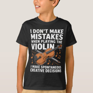 Funny Violin Design For Men Women Orchestra Violin T-Shirt