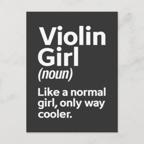 Funny Violin Girl Music Instrument Player Musician Postcard