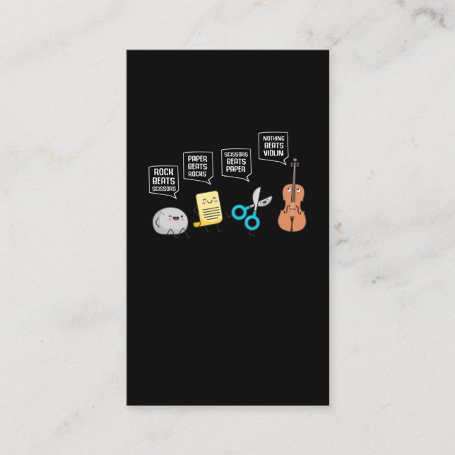 Funny Violin Player Humor Musician Fun Business Card (Front)