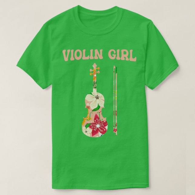 Funny Violin Stringed Musical Instrument  Violin G T-Shirt (Design Front)