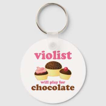 Funny Violist Music Keychain by madconductor at Zazzle