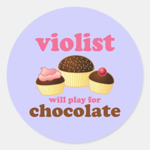 Funny Violist Music Sticker