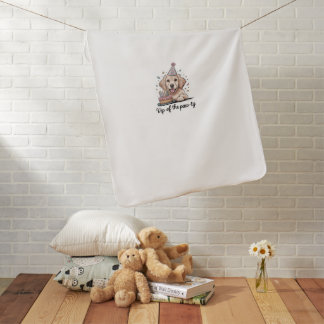 Funny "VIP of the Paw-ty" Dog Birthday Baby Blanket