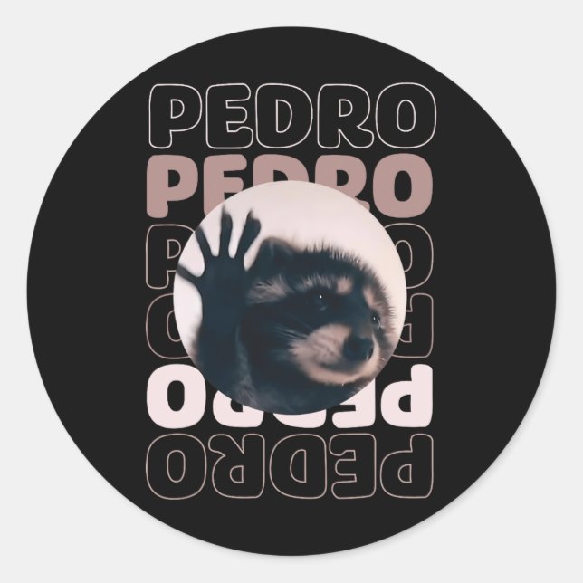 Funny Viral Pedro Dancing Raccoon Meme Pedro  Classic Round Sticker (Front)